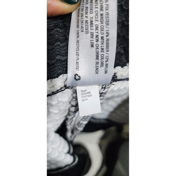 Xhilaration Womens Small Pleated Skirt Black White Striped Thick Texture Mini - Picture 11 of 12